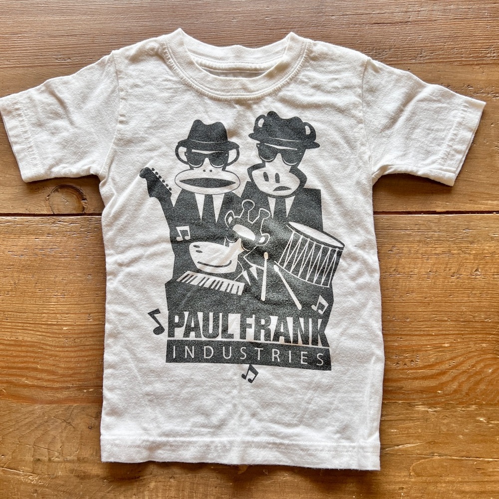 Paul Frank White Short Sleeve Tee with Black Graphic